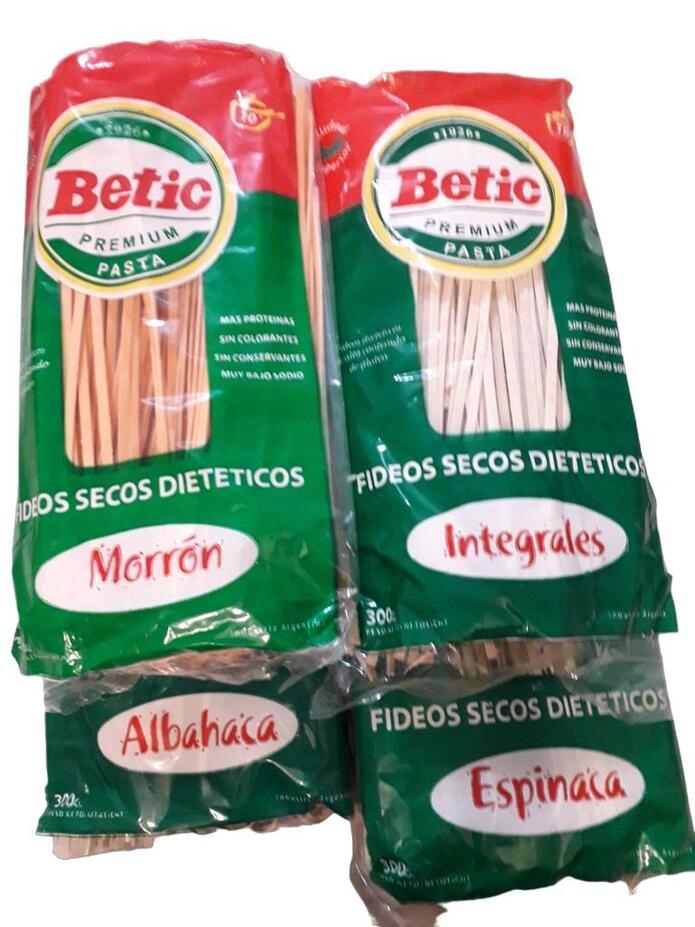 Fideos Spaghetti Espinaca x 300 gr = Betic