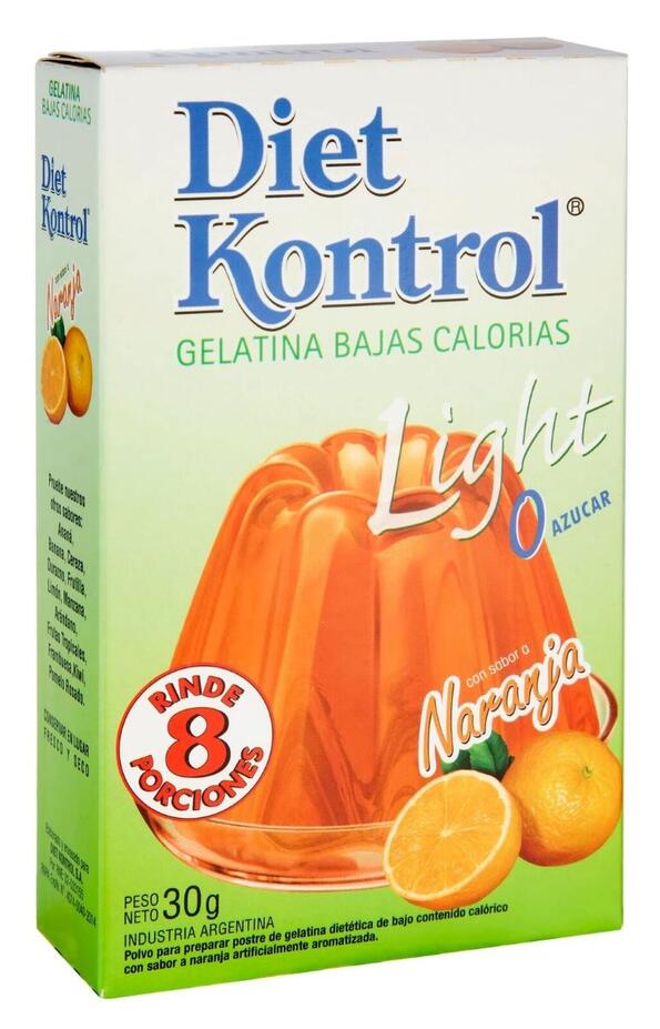 Gelatina Naranja x 30 gr Diet Kontrol