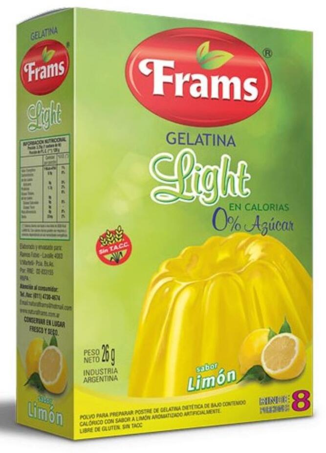 Gelatina Limón x 26 gr Frams