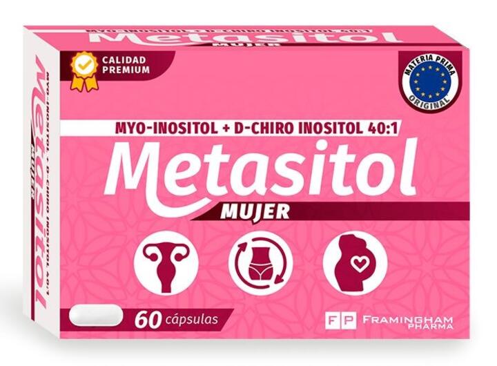 Metasitol Mujer (MYO Inositol + D-Chiro Inositol 40:1) x 60 cap = Framingham