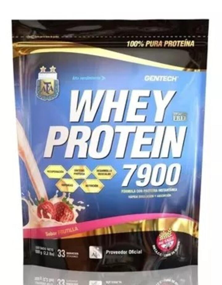 Whey Protein 7900 Frutilla x 1 kg = Gentech