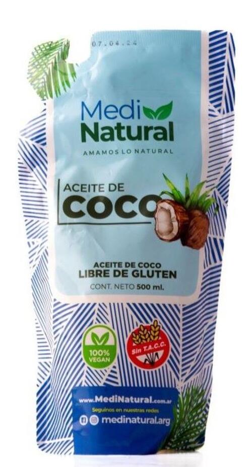 Aceite de Coco Neutro x 500 cc Medinatural