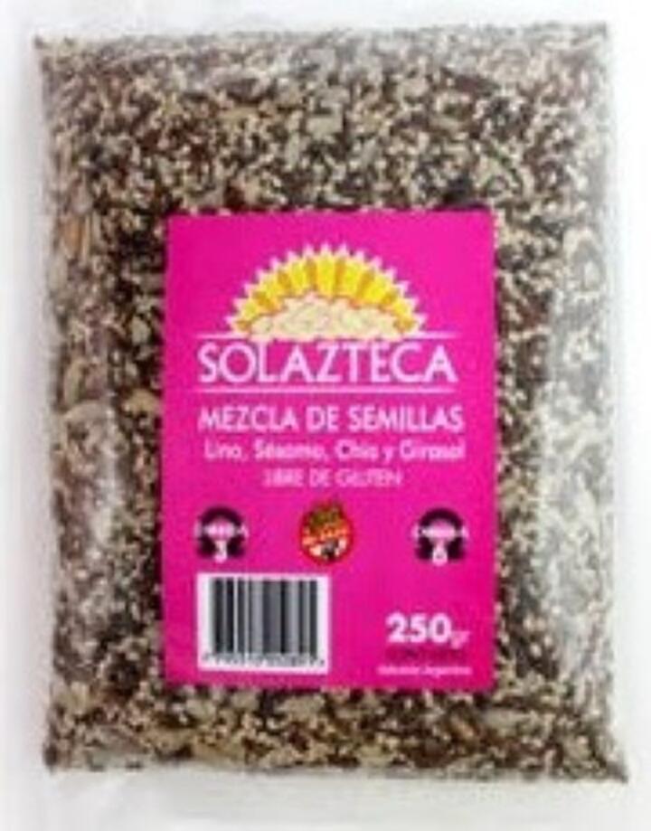 Mix nro 4 ( chía - lino - sésamo - girasol) x 250 gr - Sol Azteca