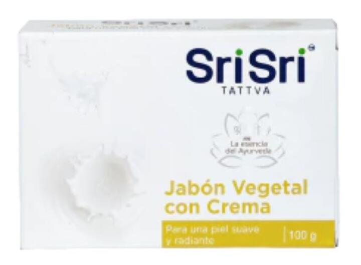 Jabon Ayurvédico Vegetal con Crema de Leche x 100 gr Sri Sri