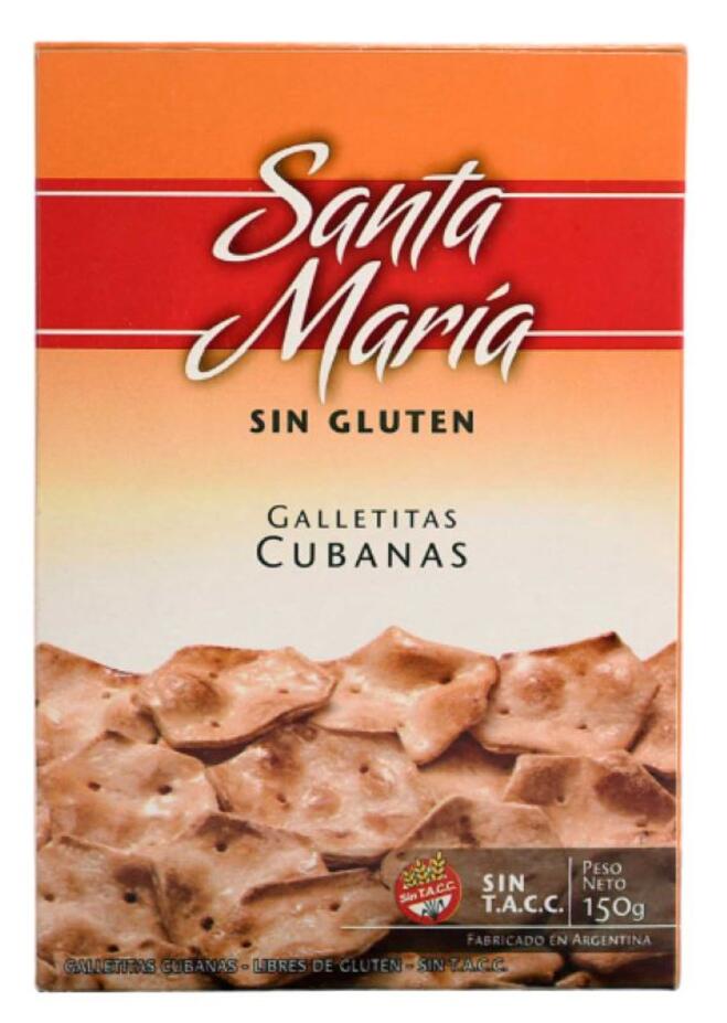 Galletitas Saladas con Azucar Cubanas x 150 gr = Santa Maria