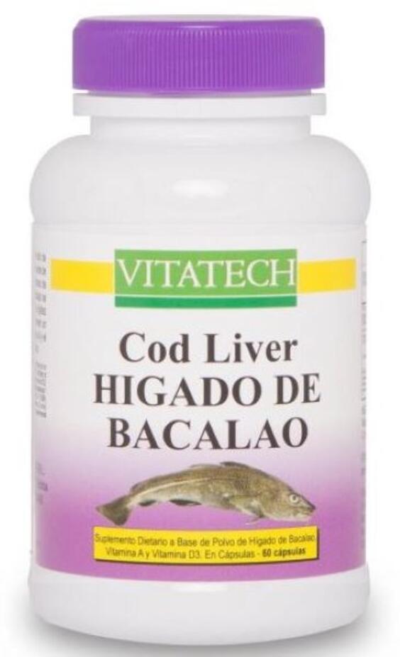 Cod Liver Higado de Bacalao x 60 caps = Vitatech