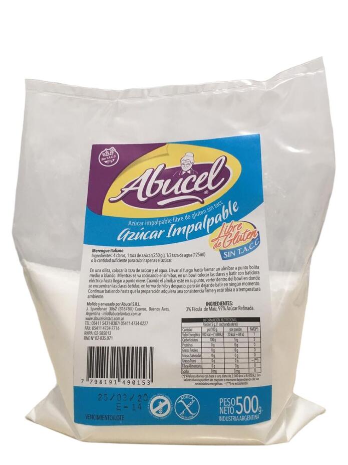 Azúcar Impalpable x 500 gr Abucel