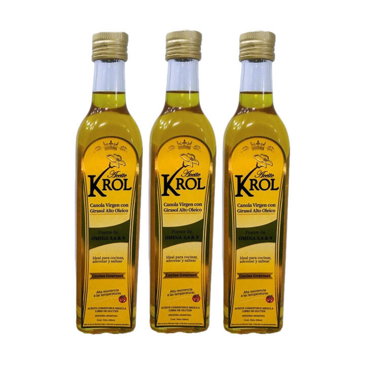 Aceite de Canola y Girasol Alto Oleico x 500 cc Krol