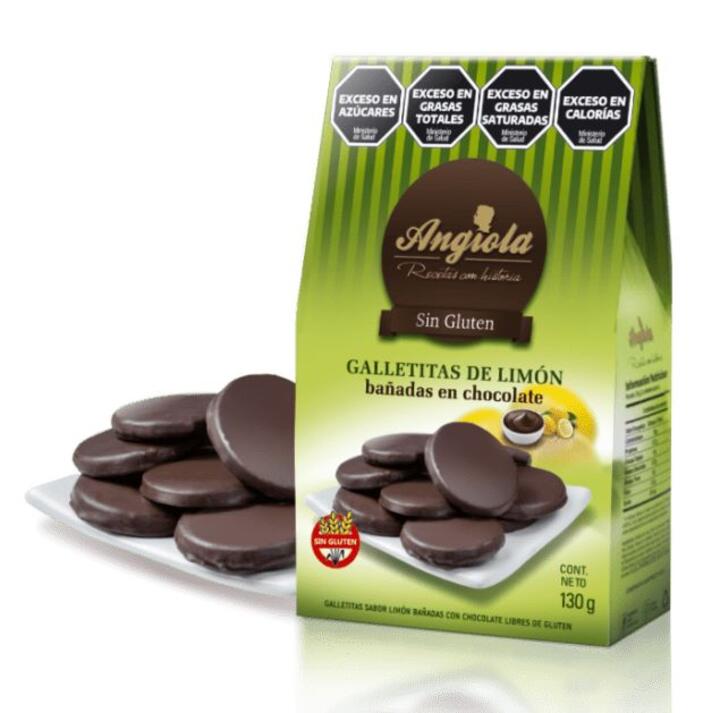 Galletitas bañadas sabor limon 130 gr Angiola