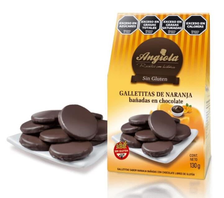 Galletitas bañadas sabor naranja x 130 gr Angiola