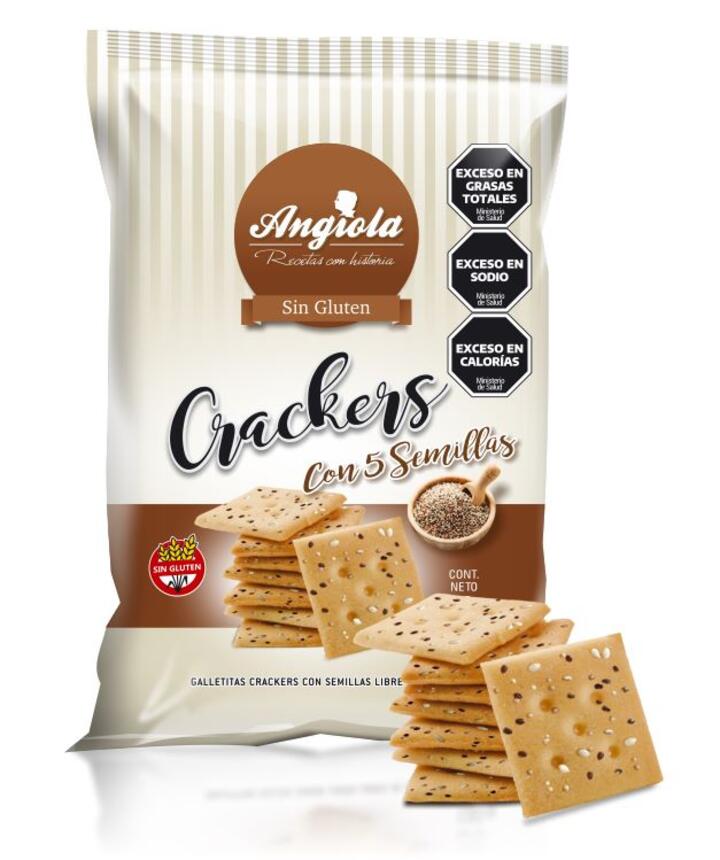 Crackers 5 semillas x 150 gr Angiola