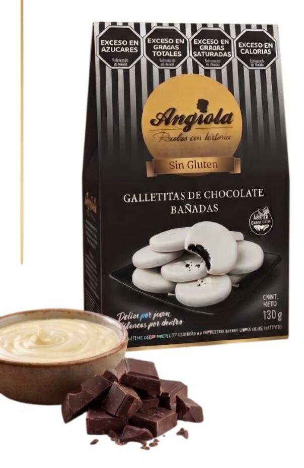 Galletitas bañadas sabor chocolate 130 gr Angiola