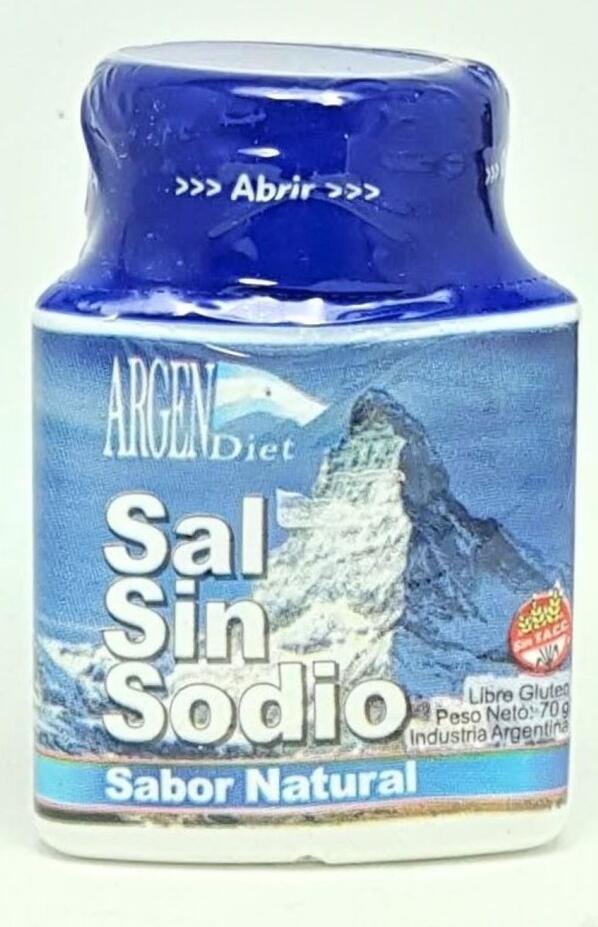 Sal sin sodio Natural x 70 gr = Argendiet