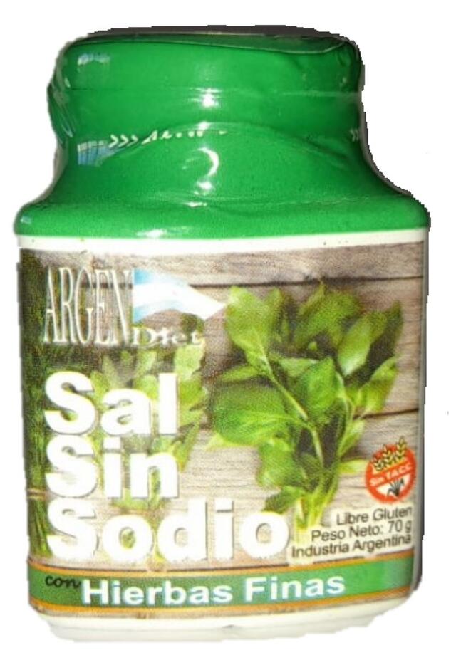 Sal sin sodio Hierbas Finas x 70 gr = Argendiet