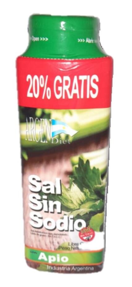 Sal sin sodio Apio x 170 gr = Argendiet