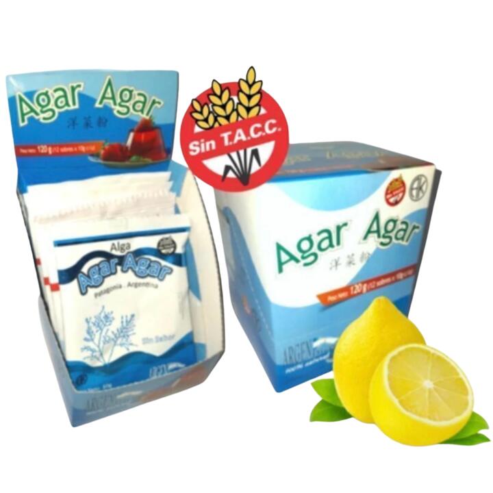 Agar Agar sabor Limón x 12 sobres - Argendiet