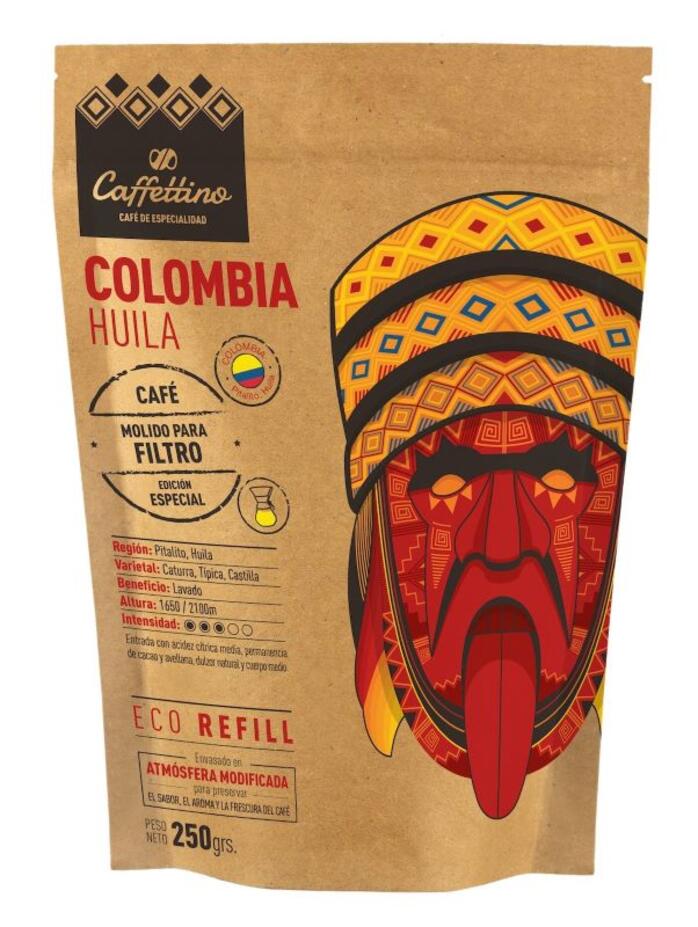 Café de especialidad Colombia Huila molido p/filtro x 250 gr Caffettino