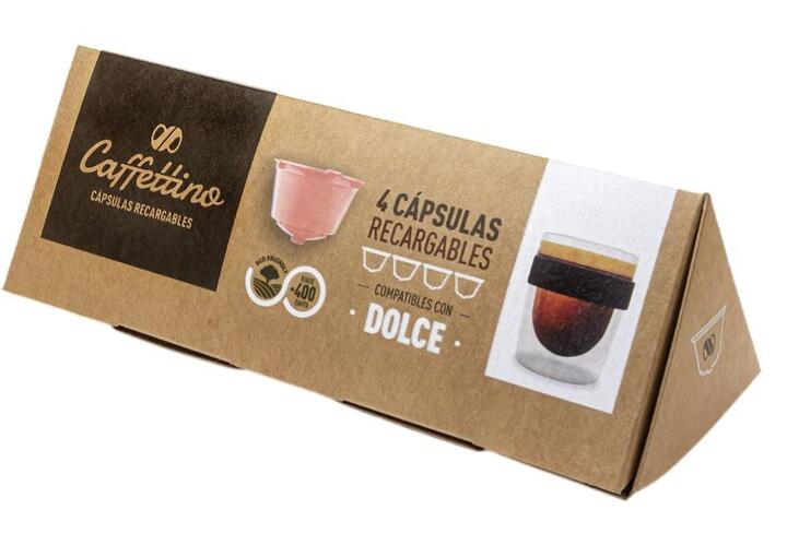 Cápsulas Recargables p/Dolce x 4 u Caffettino