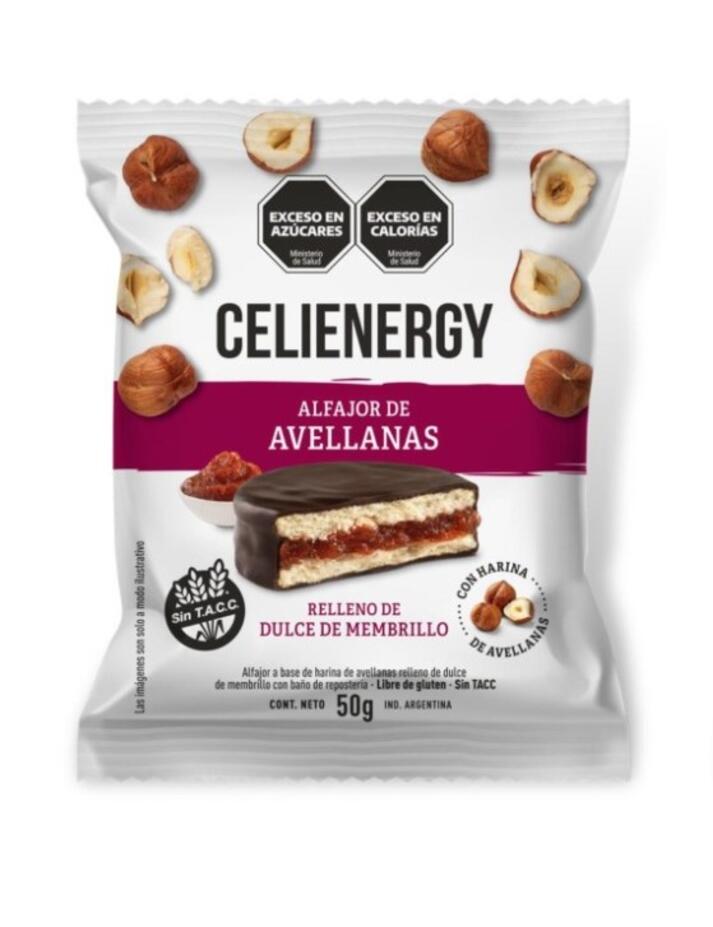 Alfajores de Avellana con Dulce Membrillo x 12 u = Celienergy