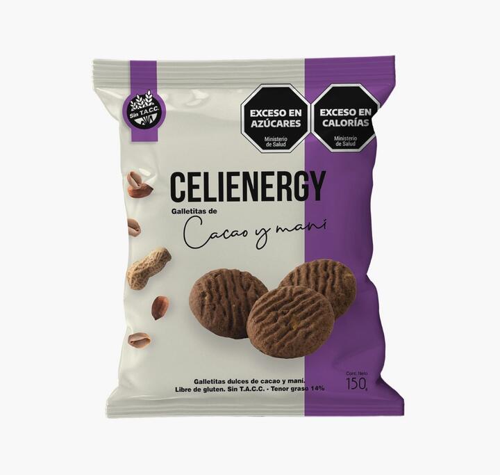 Galletitas Cacao y Maní x 150 gr = Celienergy