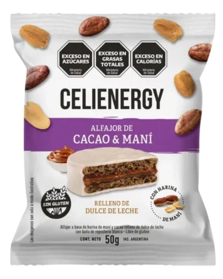 Alfajores Cacao y Maní con DDL x 12 u = Celienergy