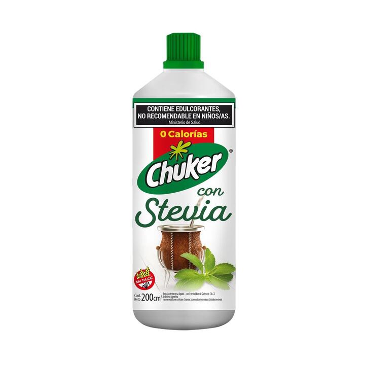 Endulzante Líquido Con Stevia x 200 cc Chuker