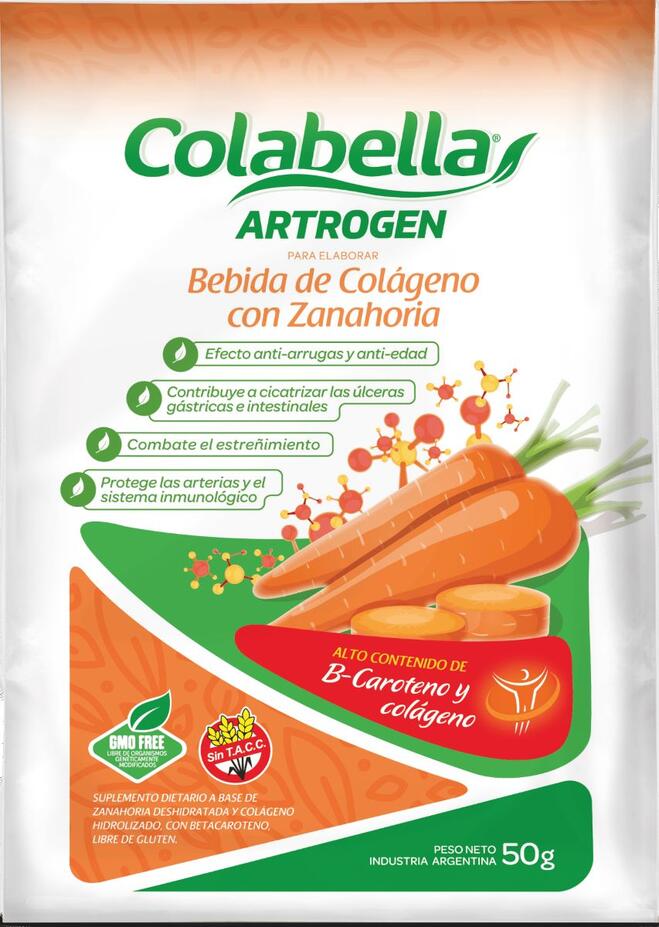 Colágeno Hidrolizado con Zanahoria y Betacaroteno x 50 gr - Colabella