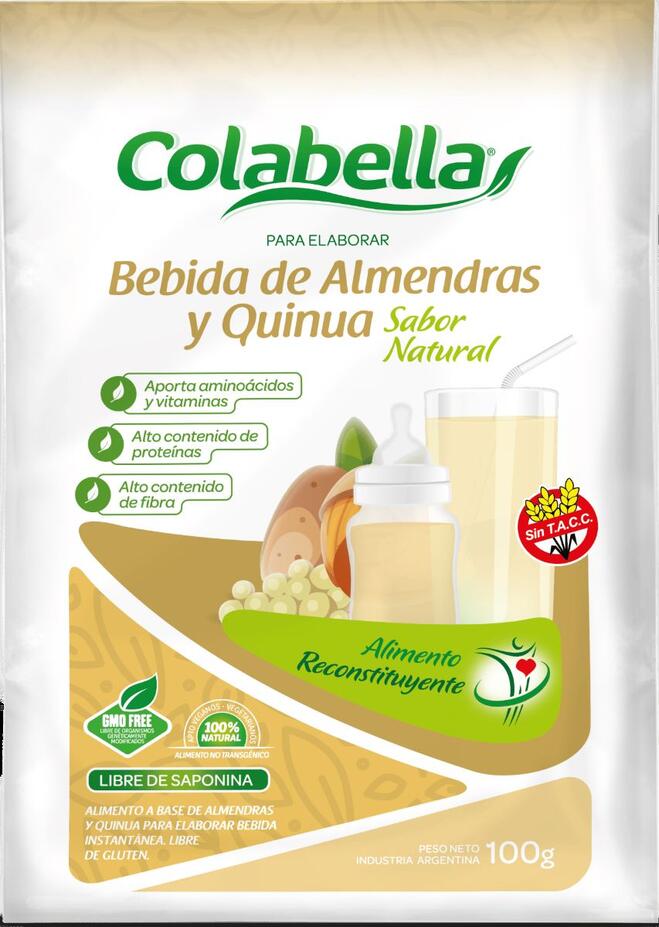 Premezcla de Almendra y Quinoa sabor Natural x 100 gr - Colabella