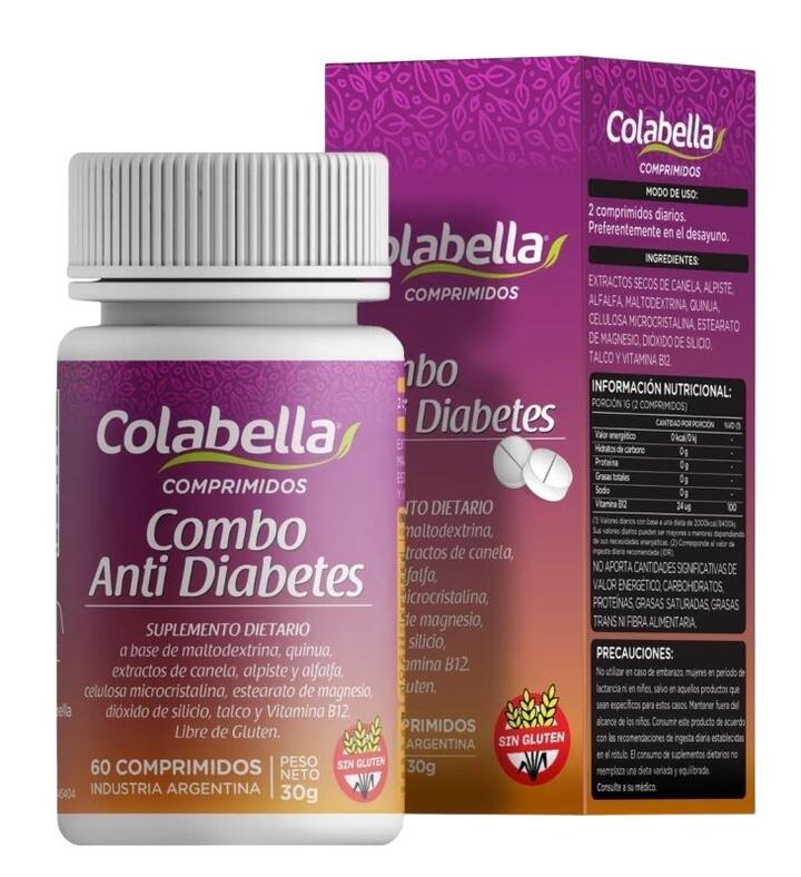 Suplemento Anti Diabetes (canela alpiste y alfalfa) x 60 comp - Colabella