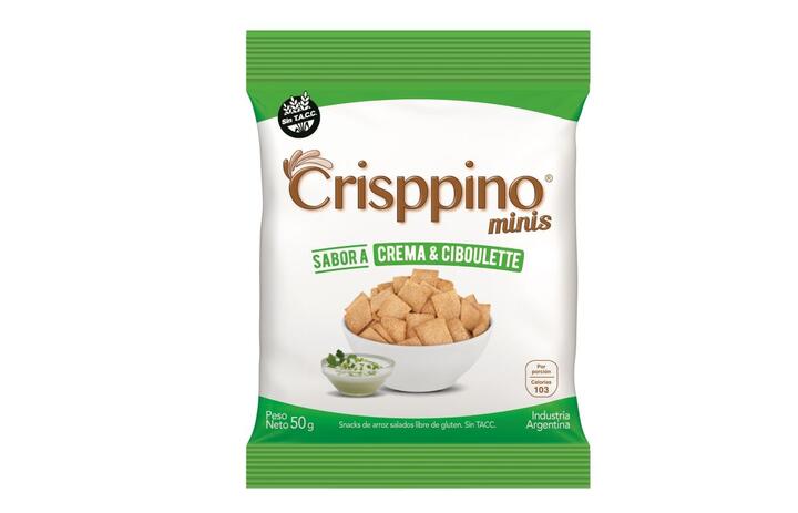 Galletitas de Arroz Mini Crema & Ciboulette 50 gr = Crisppino