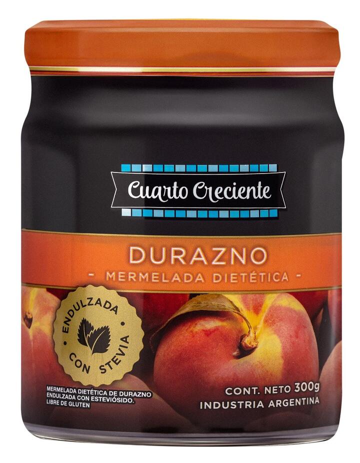 Mermeladas Durazno c/Stevia x 300 gr Cuarto Creciente