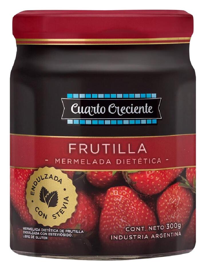 Mermeladas Frutilla c/Stevia x 300 gr  Cuarto Creciente