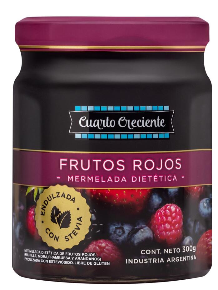 Mermeladas Fruto Rojos c/Stevia x 300 gr Cuarto Creciente