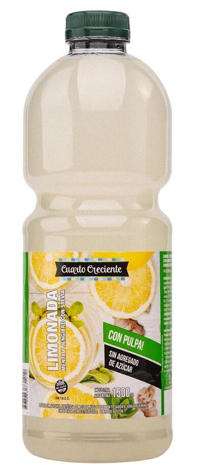 Jugo Limonada Menta y  Jengibre c/Stevia x 1500 cc Cuarto Creciente