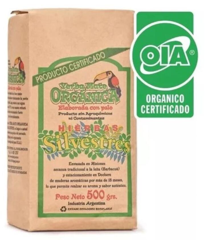 Yerba Mate Silvestre Orgánica Pura - Hierbas Silvestres