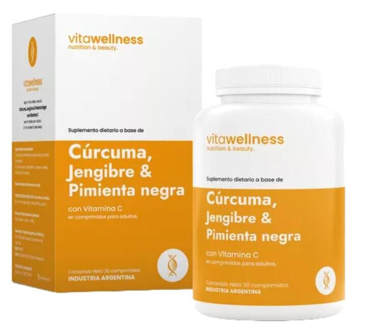 Curcuma  Jengibre Pimienta Negra X 30 Comp = VitaWillness