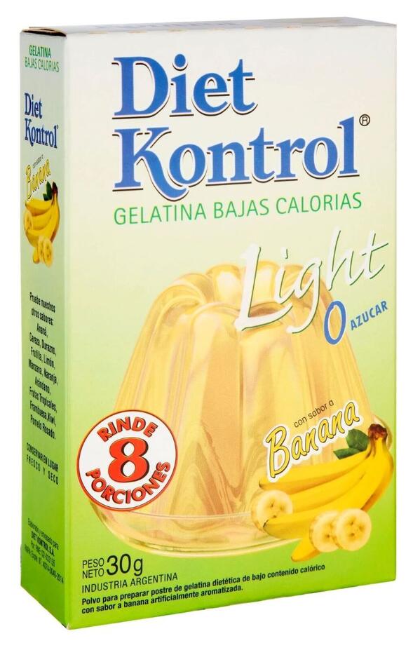 Gelatina Banana x 30 gr Diet Kontrol