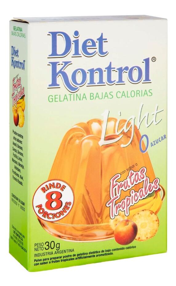 Gelatina Frutas Tropicales x 30 gr Diet Kontrol