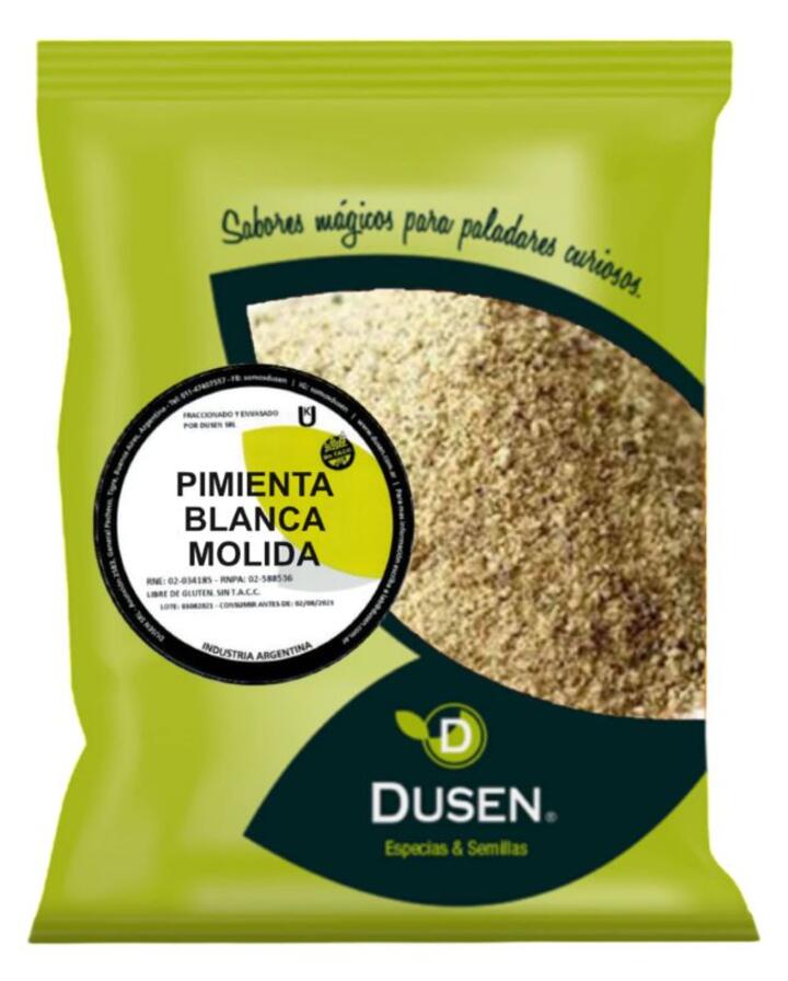 Pimienta Blanca Molida Premium x 1kg - Dusen