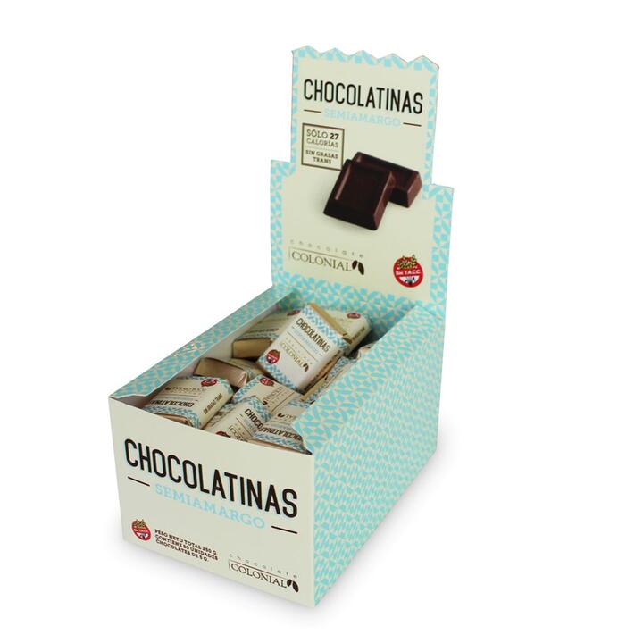 Chocolatinas - Chocolate Semiamargo x 5 gr El Colonial