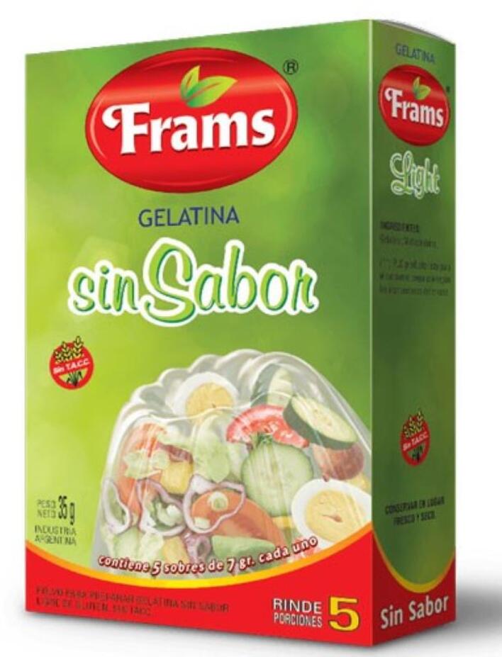 Gelatina Sin Sabor x 26 gr Frams