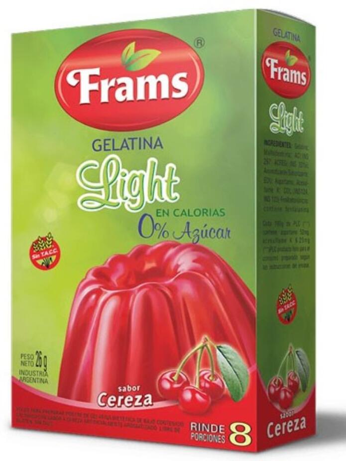 Gelatina Cereza x 26 gr Frams