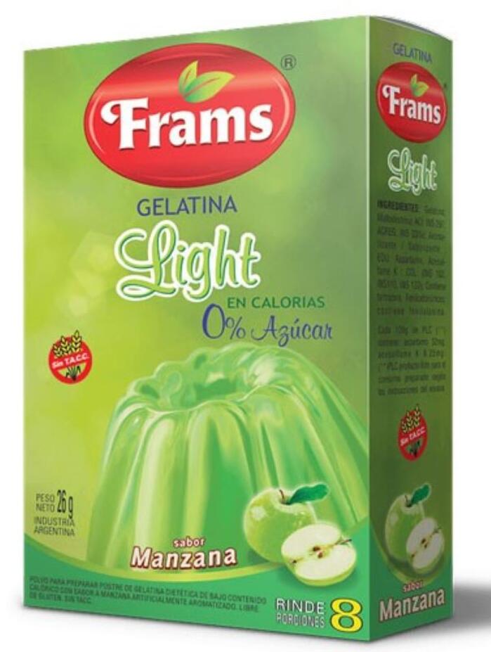 Gelatina Manzana x 26 gr Frams