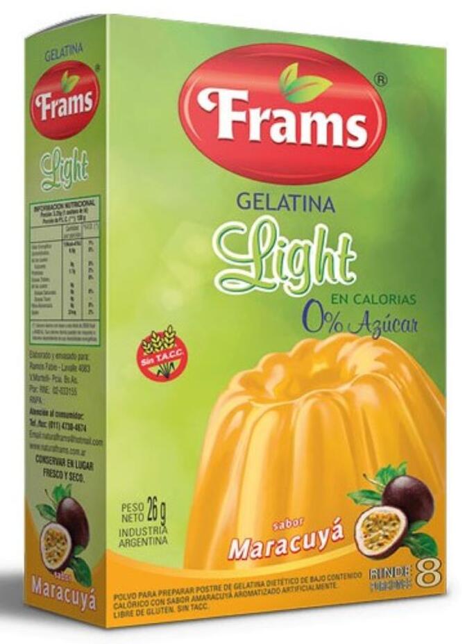 Gelatina Maracuya x 26 gr Frams