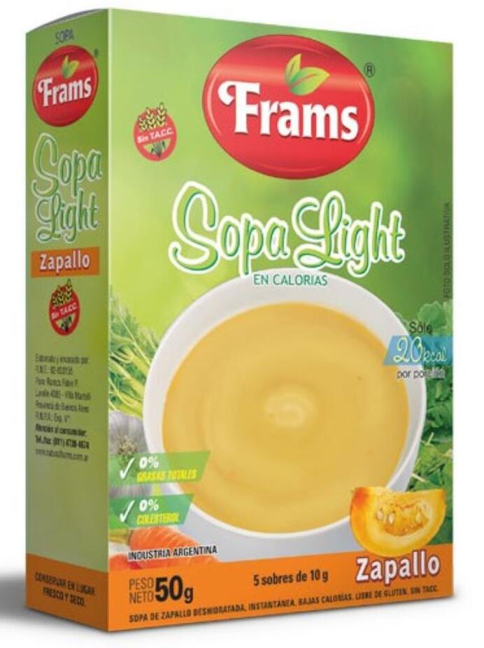 Sopa Zapallo x 50 gr Frams