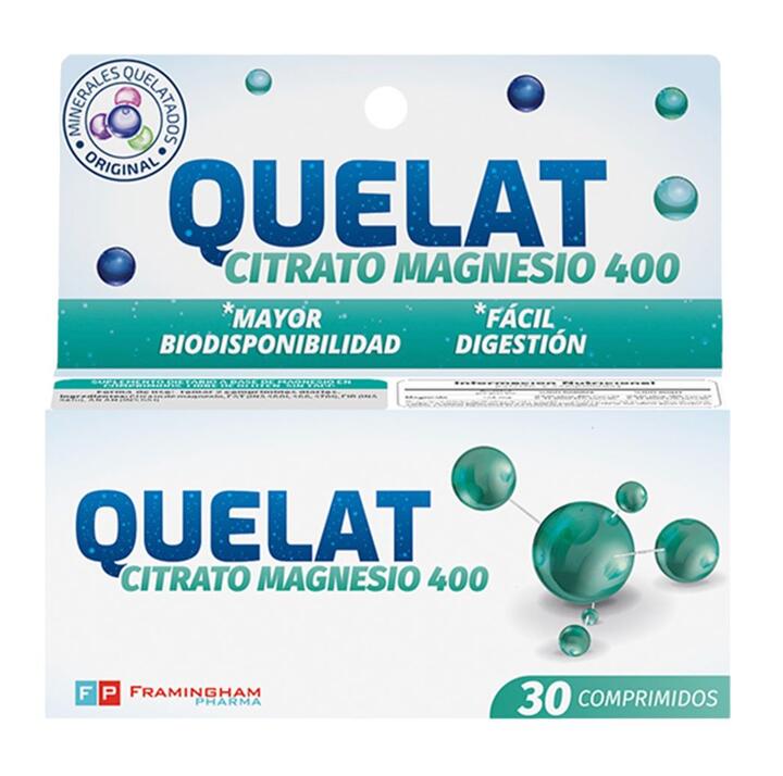 Quelat Citrato de Magnesio 400 x 30 comp Megalabs