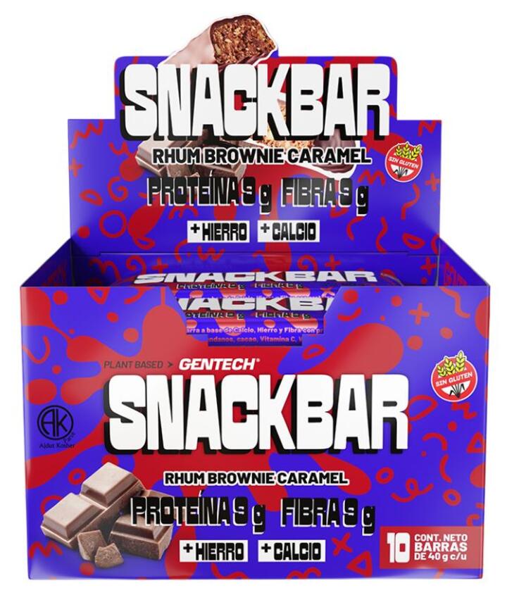 Snack Bar Rhum Brownie x 10 unid Gentech