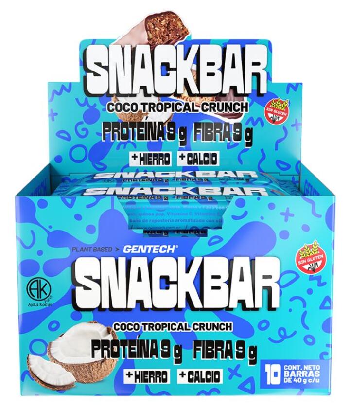 Snack Bar Coco Topical x 10 unid Gentech