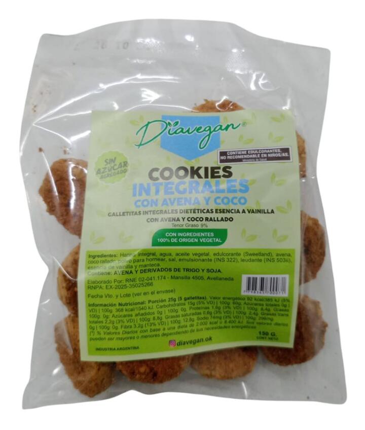 Galletitas Coco Rallado Sin Azucar x 150 gr Diavegan