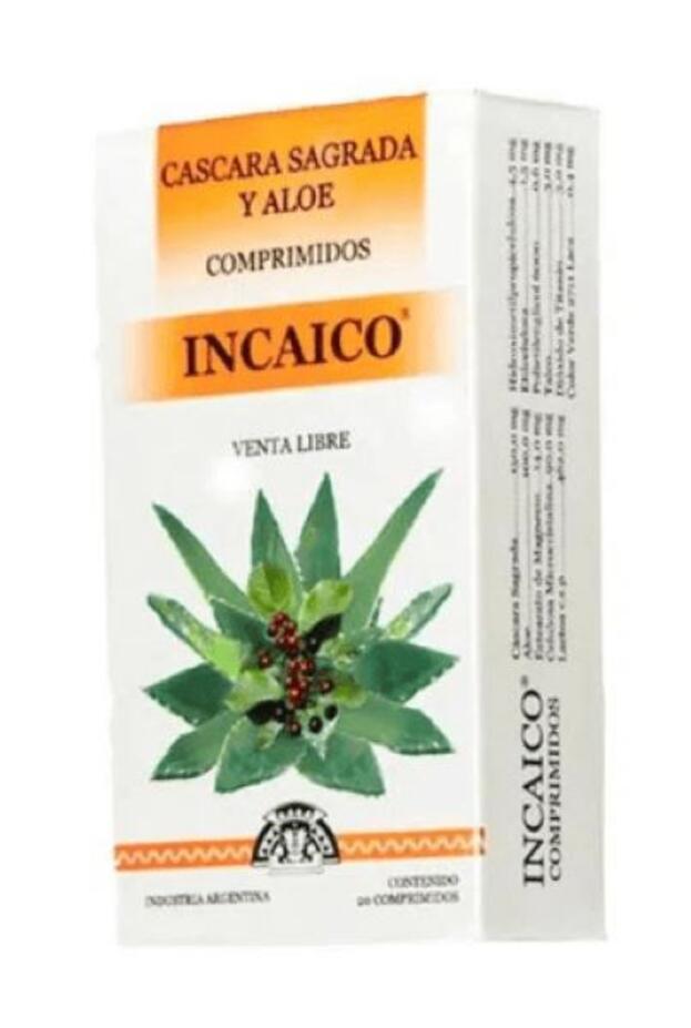 Cascara Sagrada Aloe x 20 comp = Incaico